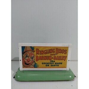 American Flyer S Gauge Model Railroad Ringling Brothers Lighted Whistle Sign